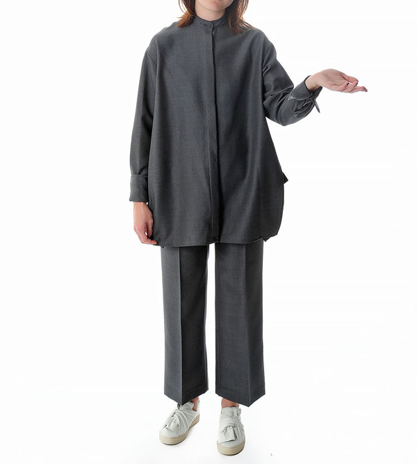 Ports 1961 Grey Blouse with Flap Detail Ports 1961 Grey Blouse with Flap Detail