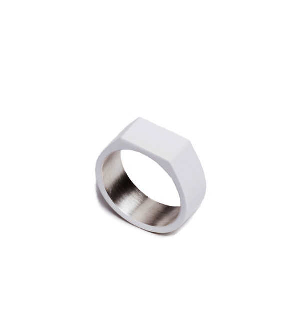 Ming Yu Wang Matte White Paradox Ring Ming Yu Wang Matte White Paradox Ring