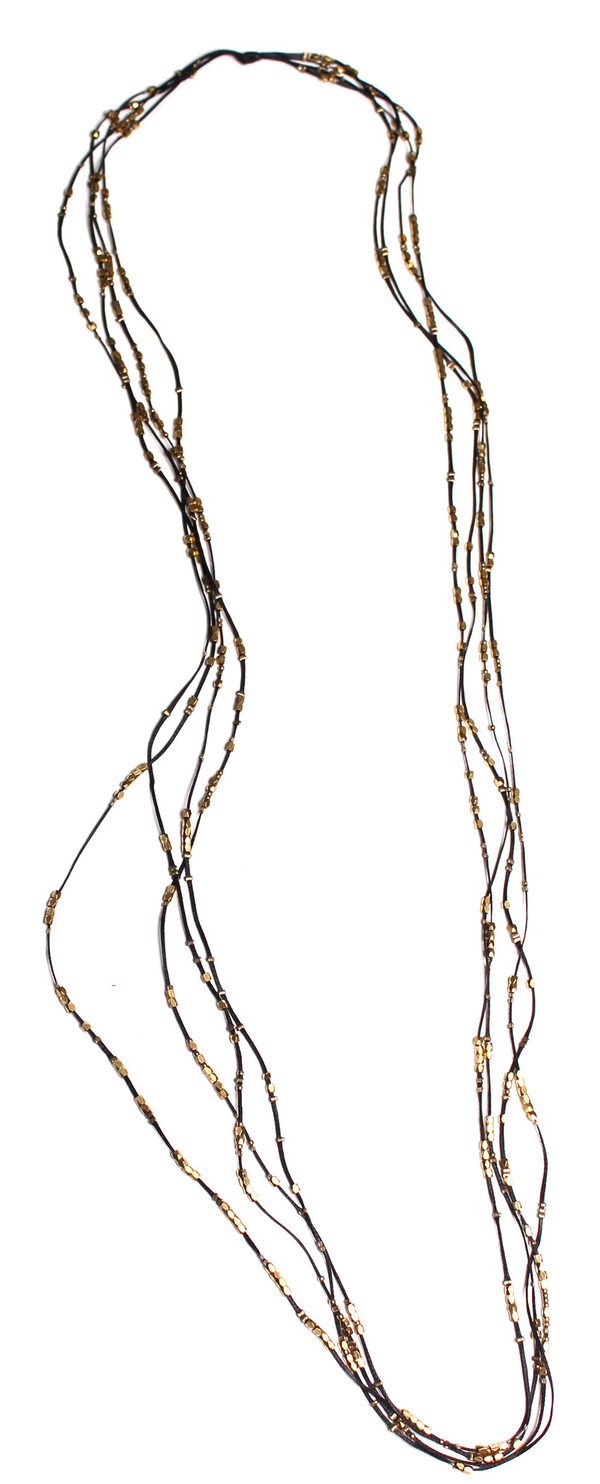 Serefina Glistening Four Strands Necklace Black Serefina Glistening Four Strands Necklace Black