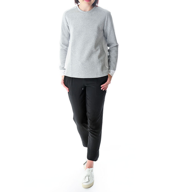 Tim Coppens Silk Overlay Crew Neck Top Tim Coppens Silk Overlay Crew Neck Top