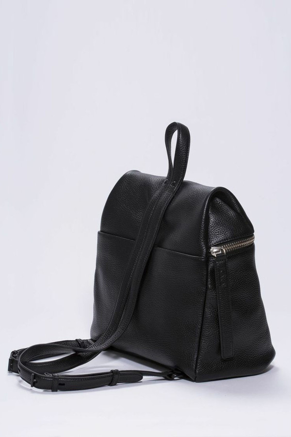 Kara Black Pebbled Backpack Kara Black Pebbled Backpack