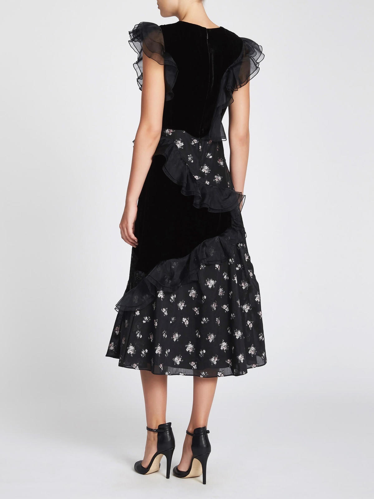 rebecca taylor floral velvet dress