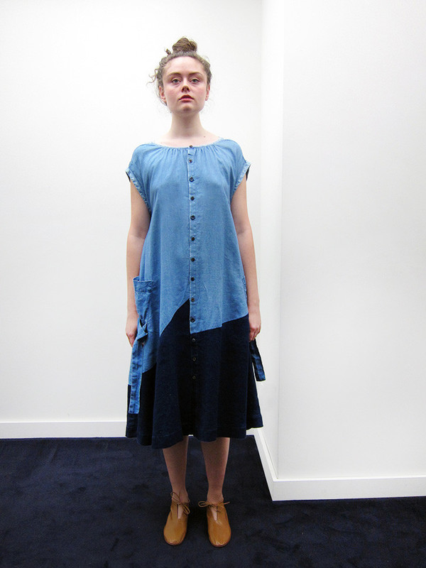 Kapital French Cloth Linen Patchwork Dress Kapital French Cloth Linen Patchwork Dress