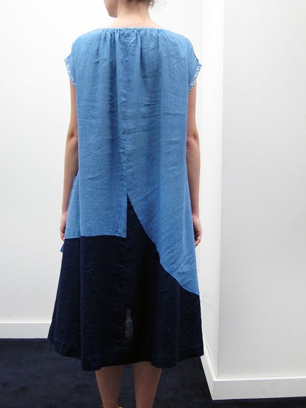 Kapital French Cloth Linen Patchwork Dress Kapital French Cloth Linen Patchwork Dress