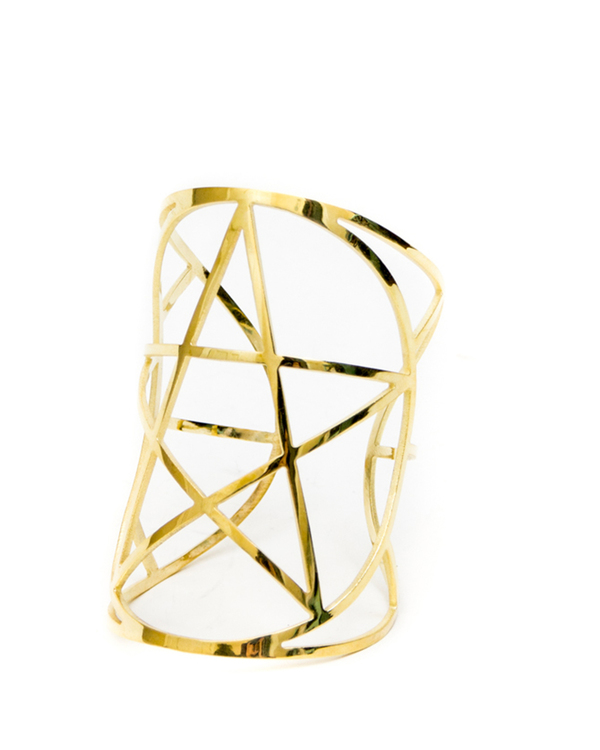 Pamela Love Mini Pentagram Cuff in Gold Pamela Love Mini Pentagram Cuff in Gold