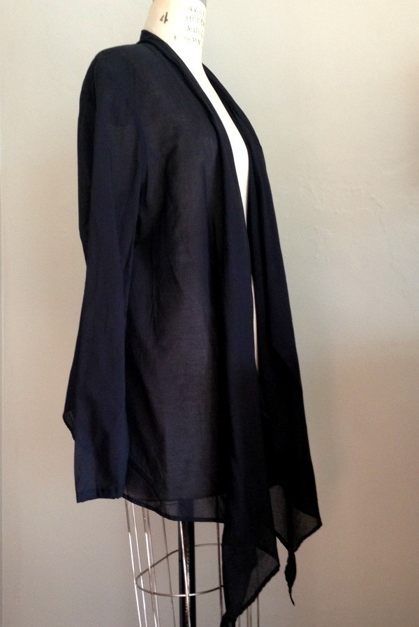 Organic Voile Drape Cardi Organic Voile Drape Cardi