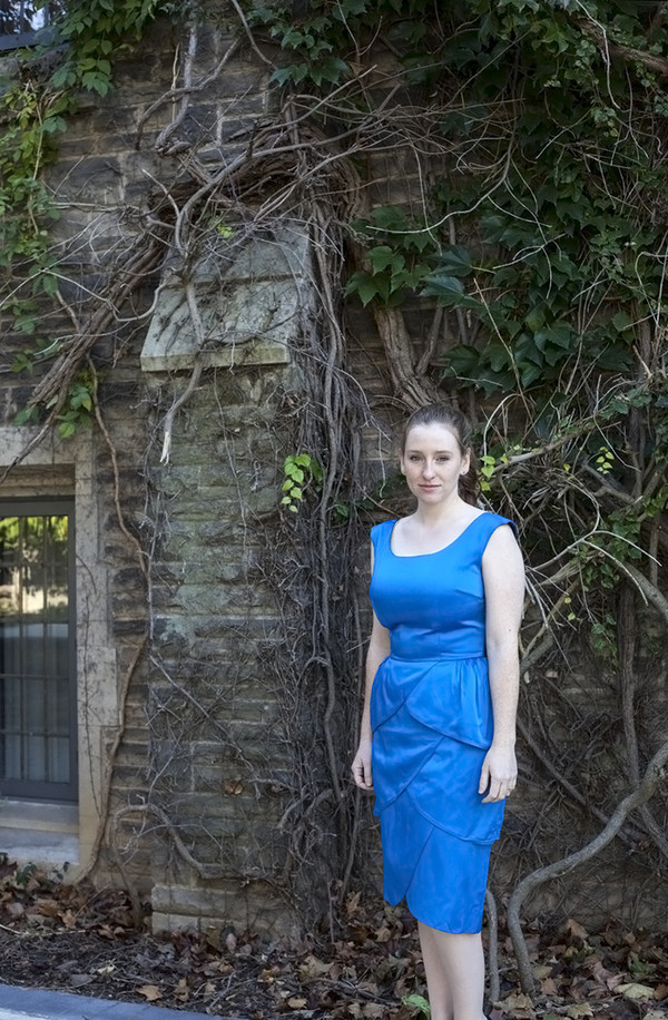 White Elephant Vintage Bright Blue Scalloped Dress White Elephant Vintage Bright Blue Scalloped Dress