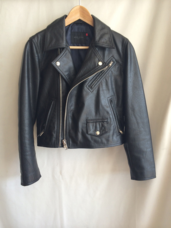 Wood Wood contrast panel biker jacket Wood Wood contrast panel biker jacket