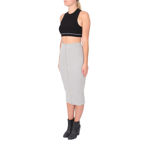 T by Alexander Wang Black Rib Crop Top T by Alexander Wang Black Rib Crop Top
