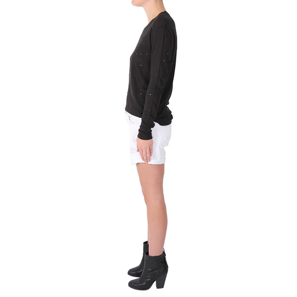 IRO Marvina Long Sleeve Holey Tee IRO Marvina Long Sleeve Holey Tee