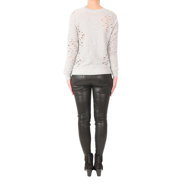 R13 Shredded Side Zip Sweater R13 Shredded Side Zip Sweater