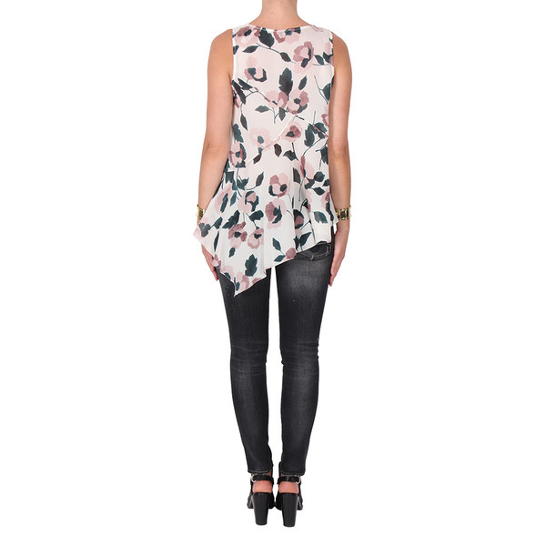 Suno Silk Floral Print Top Suno Silk Floral Print Top