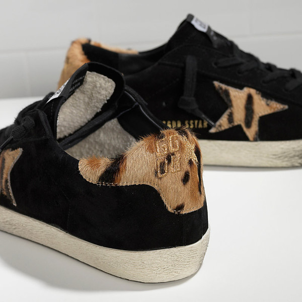 Golden Goose Superstar in Nubuck Leather and Pony-Skin Star Golden Goose Superstar in Nubuck Leather and Pony-Skin Star