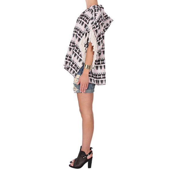 Thakoon Addition Fringe Baja Top Thakoon Addition Fringe Baja Top