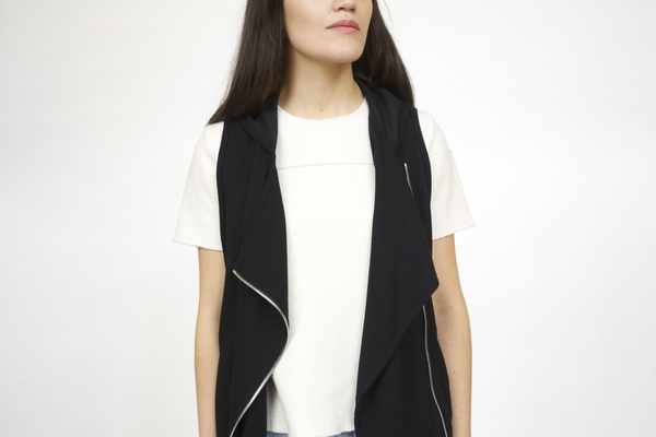 Red 23 Hooded Asymetrical Vest Red 23 Hooded Asymetrical Vest