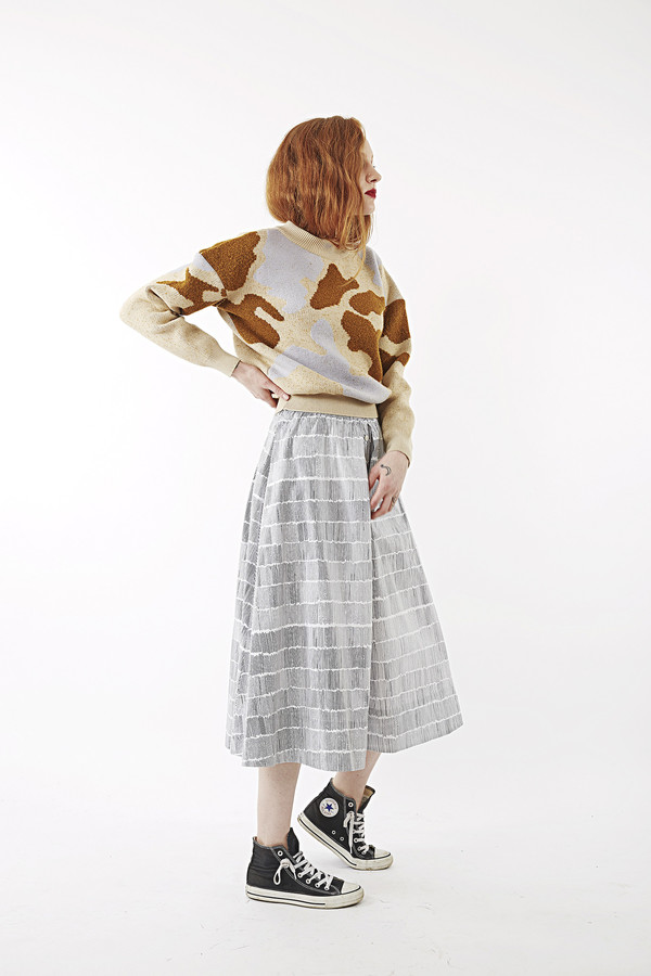 Nanushka Last Marbler Jacquard Crop Sweater Nanushka Last Marbler Jacquard Crop Sweater