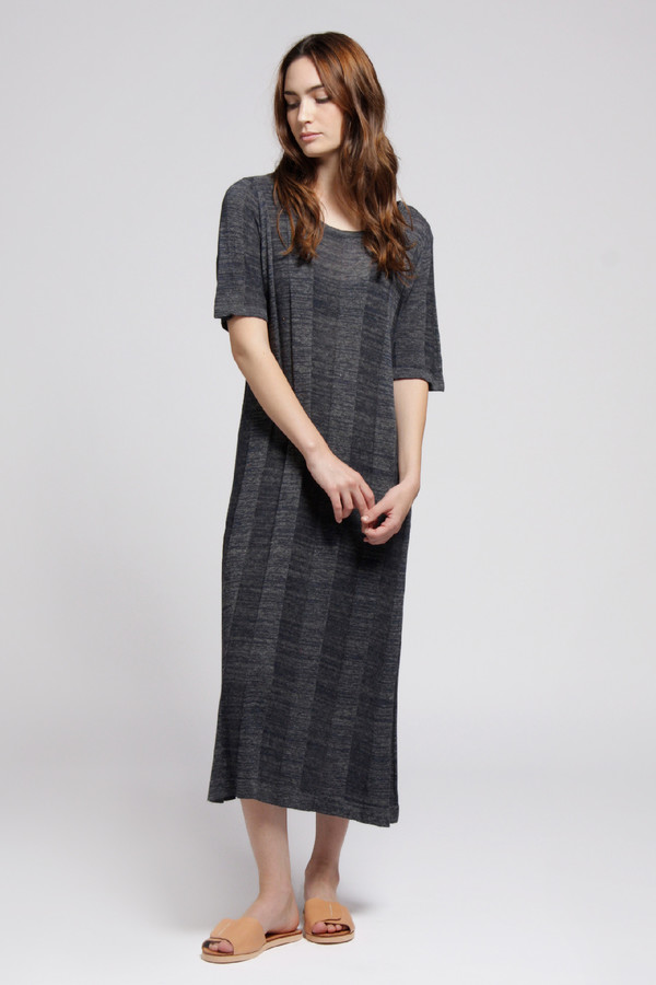 Micaela Greg Navy Ladder Tee Dress Micaela Greg Navy Ladder Tee Dress
