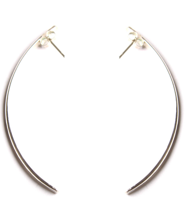 Sarah Dunn Sterling Silver Curved Earrings Sarah Dunn Sterling Silver Curved Earrings