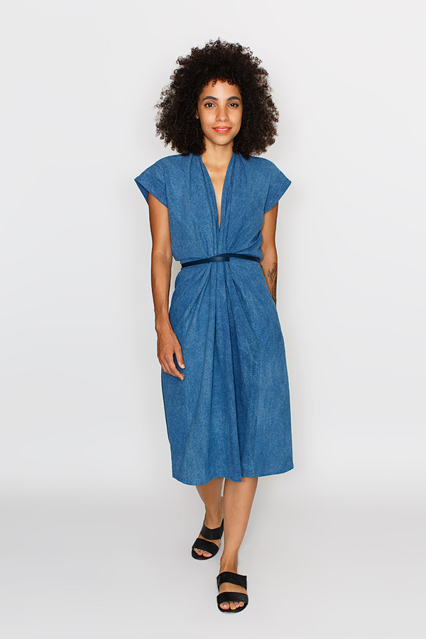 Black Friday Indigo Tempest Dress, Silk Noil Black Friday Indigo Tempest Dress, Silk Noil
