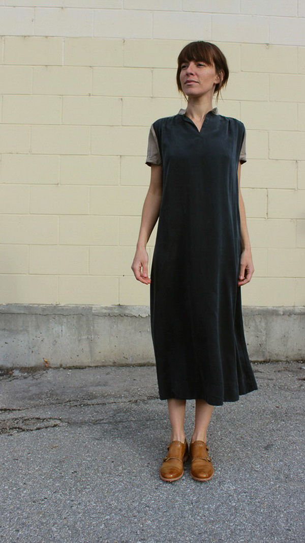 Sunja Link contrast yoke dress Sunja Link contrast yoke dress