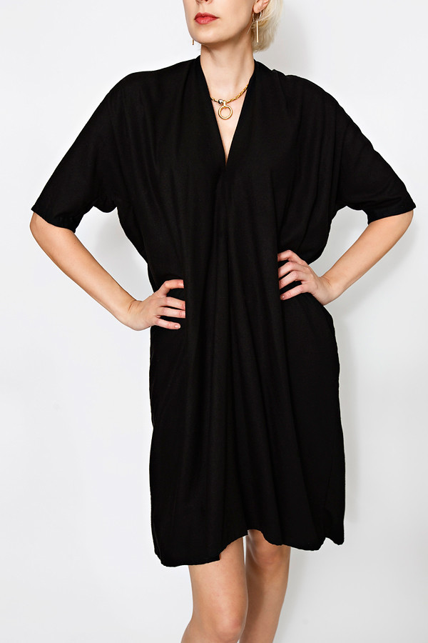 Miranda Bennett Flash Sale Black Muse Dress, Oversized, Silk Miranda Bennett Flash Sale Black Muse Dress, Oversized, Silk