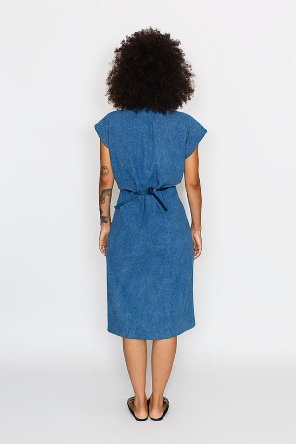 Miranda Bennett Indigo Tempest Dress - Silk Noil Miranda Bennett Indigo Tempest Dress - Silk Noil