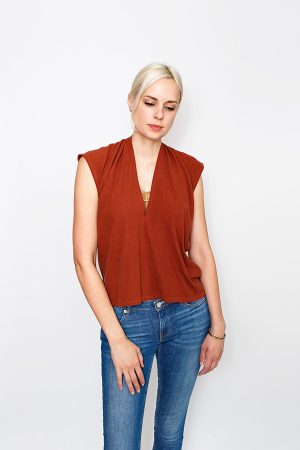Flash Sale Rust Everyday Top, Silk Flash Sale Rust Everyday Top, Silk