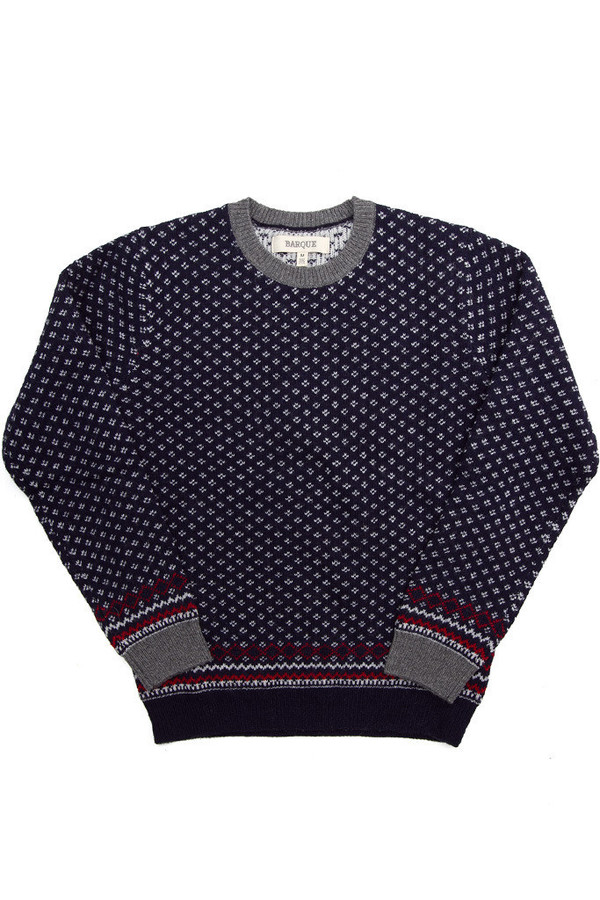 Men's Barque Navy Snowflake Sweater Men's Barque Navy Snowflake Sweater
