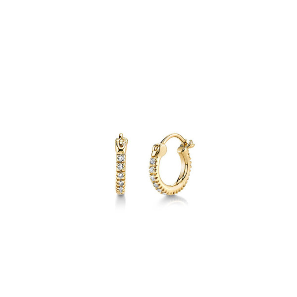 SYDNEY EVAN BABY YELLOW GOLD AND DIAMOND HUGGIE HOOPS SYDNEY EVAN BABY YELLOW GOLD AND DIAMOND HUGGIE HOOPS