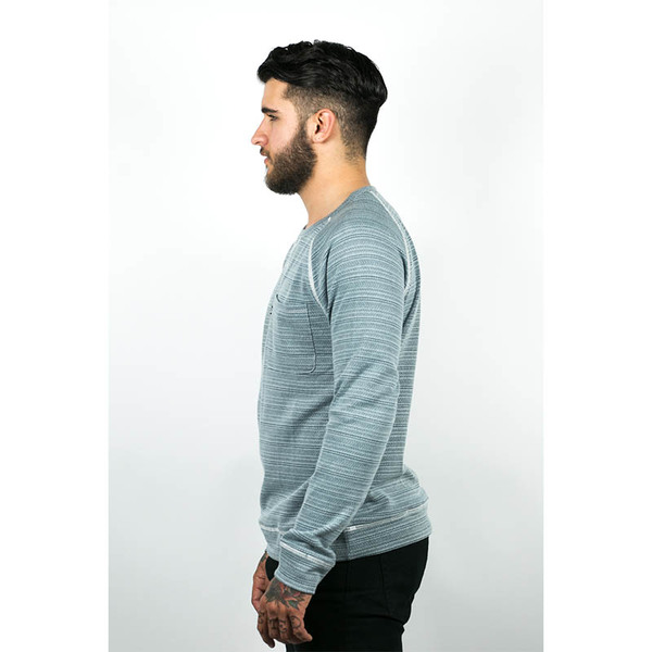 Men's Wolf & Man Mundo - Seagreen Raglan pull over Men's Wolf & Man Mundo - Seagreen Raglan pull over