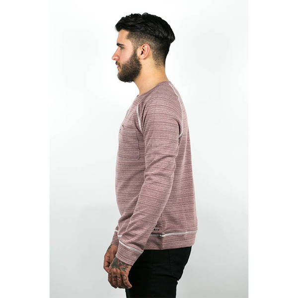 Men's Wolf & Man Mundo - Oxblood raglan pull over Men's Wolf & Man Mundo - Oxblood raglan pull over