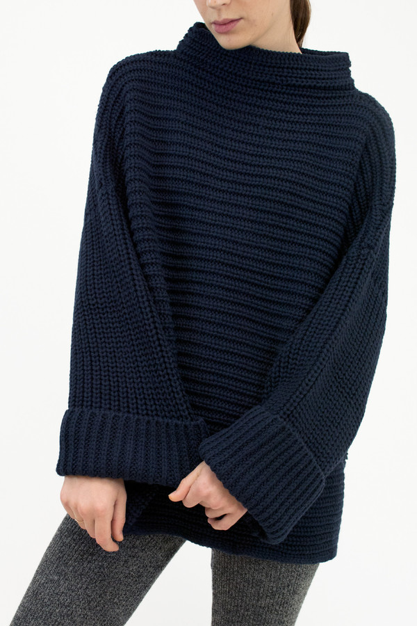 Micaela Greg Blue Black Parallel Sweater Micaela Greg Blue Black Parallel Sweater