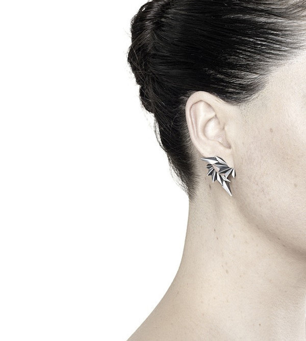 Maria Black Silver Wing Earring with Reverse Earring Maria Black Silver Wing Earring with Reverse Earring