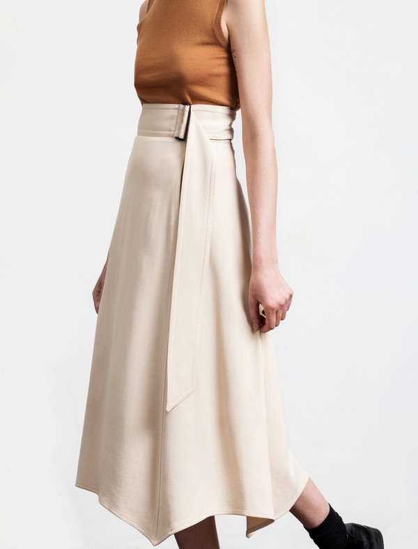 Lemaire Long High Waisted Skirt Butter Lemaire Long High Waisted Skirt Butter
