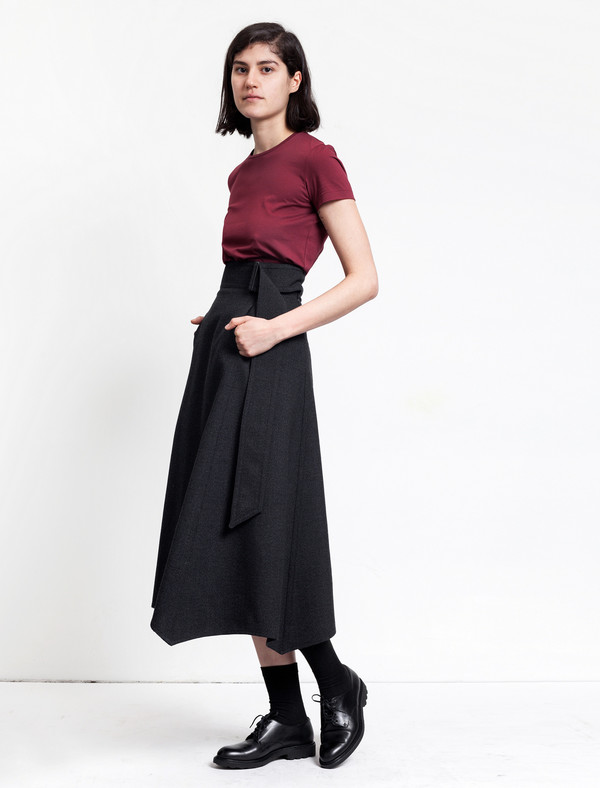 Butter Long High Waisted Skirt Slate Butter Long High Waisted Skirt Slate