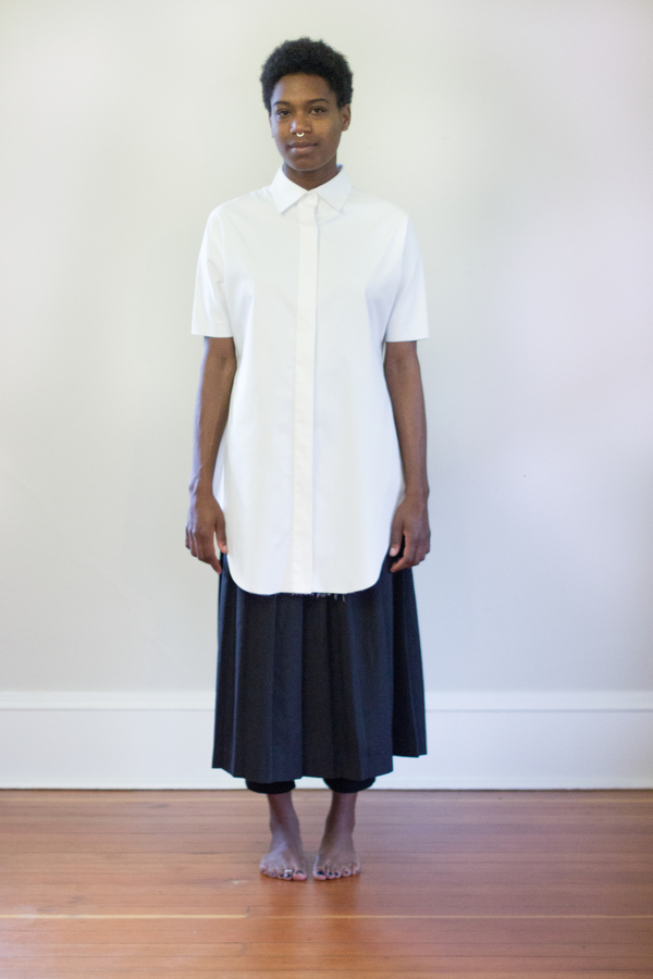 Alexa Stark Pleated Button Down Shirt Alexa Stark Pleated Button Down Shirt