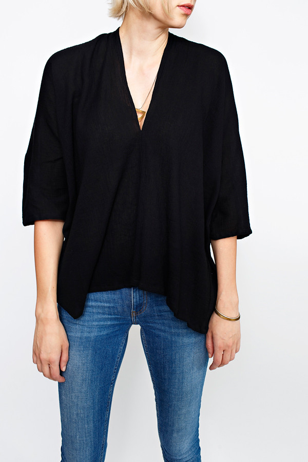 GRATITUDE COLLECTION Indigo Muse Top, Cotton Gauze GRATITUDE COLLECTION Indigo Muse Top, Cotton Gauze