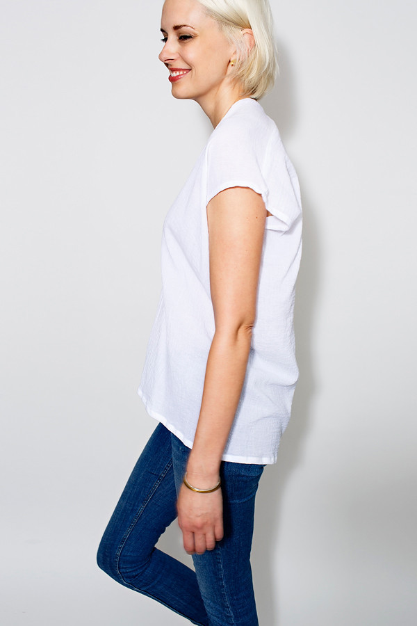 GRATITUDE COLLECTION White Everyday Top, Cotton GRATITUDE COLLECTION White Everyday Top, Cotton