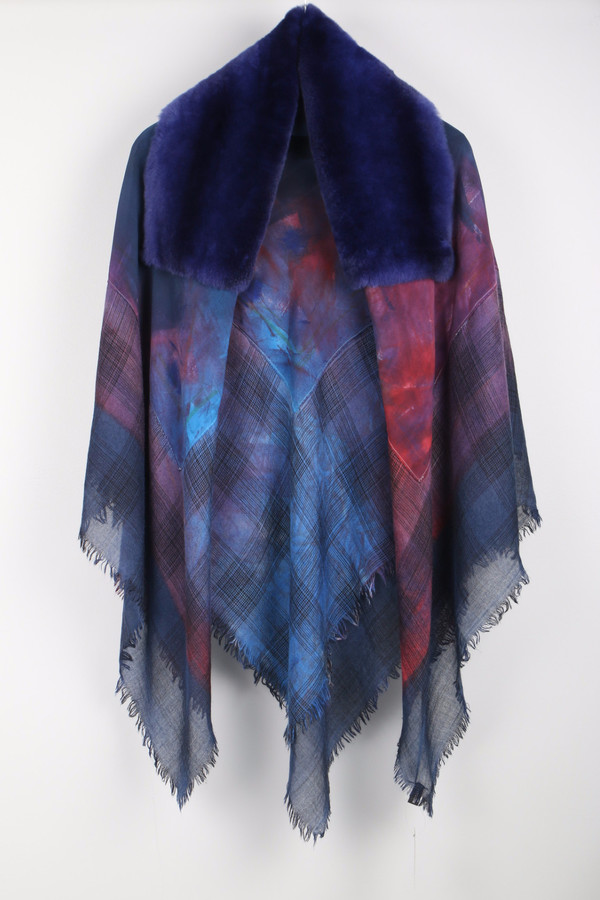 Richiami Icon Fur Stole Violet Richiami Icon Fur Stole Violet