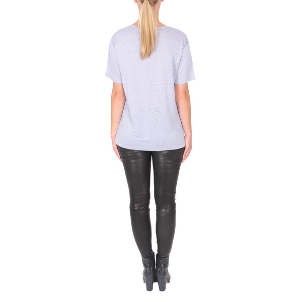 T By Alexander Wang LINEN SILK OVERSIZED TEE - MIST T By Alexander Wang LINEN SILK OVERSIZED TEE - MIST