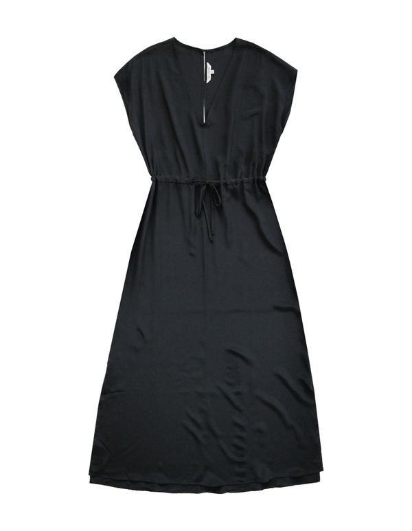 ALI GOLDEN DRAWSTRING DRESS - BLACK ALI GOLDEN DRAWSTRING DRESS - BLACK