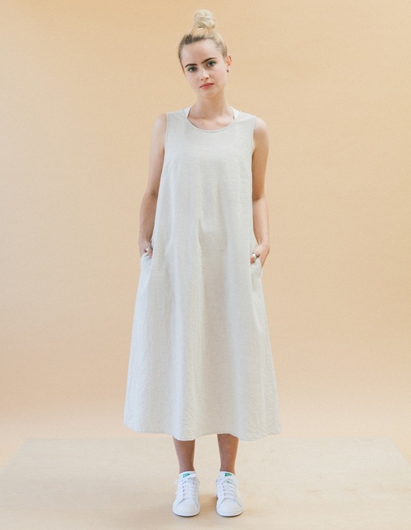 ALI GOLDEN SCOOP NECK DRESS - GREY ALI GOLDEN SCOOP NECK DRESS - GREY