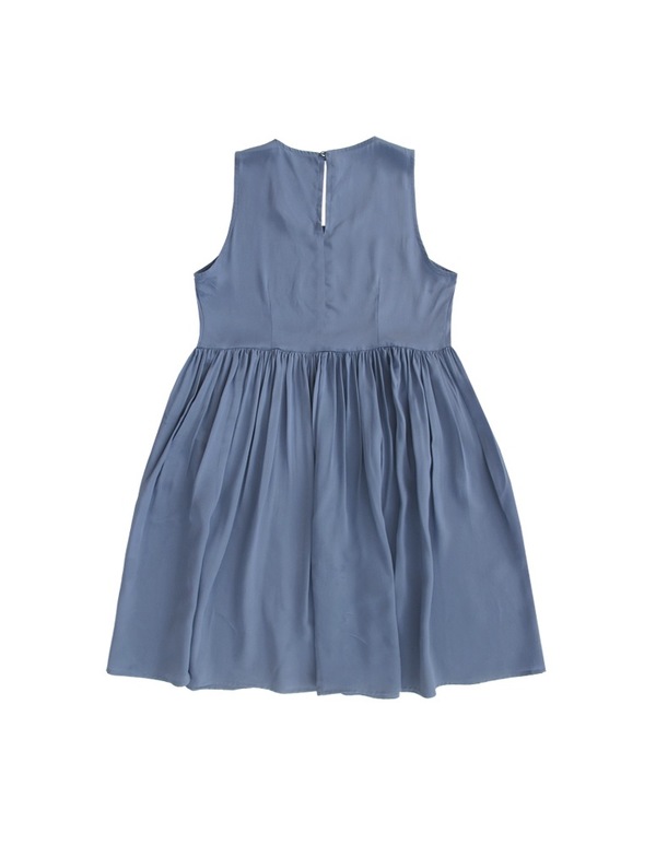ALI GOLDEN SIDE-GATHERED DRESS - BLUE ALI GOLDEN SIDE-GATHERED DRESS - BLUE