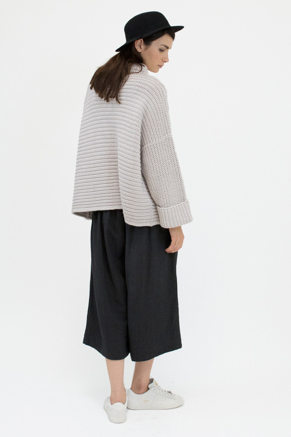 Micaela Greg PARALLEL SWEATER - PALE GREY Micaela Greg PARALLEL SWEATER - PALE GREY