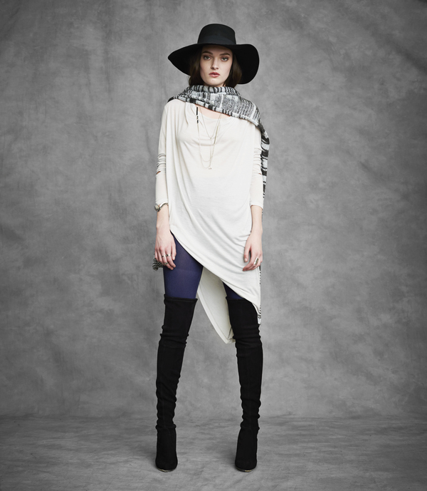 Laura Siegel Asymmetrical Long Sleeve Drape Top Laura Siegel Asymmetrical Long Sleeve Drape Top