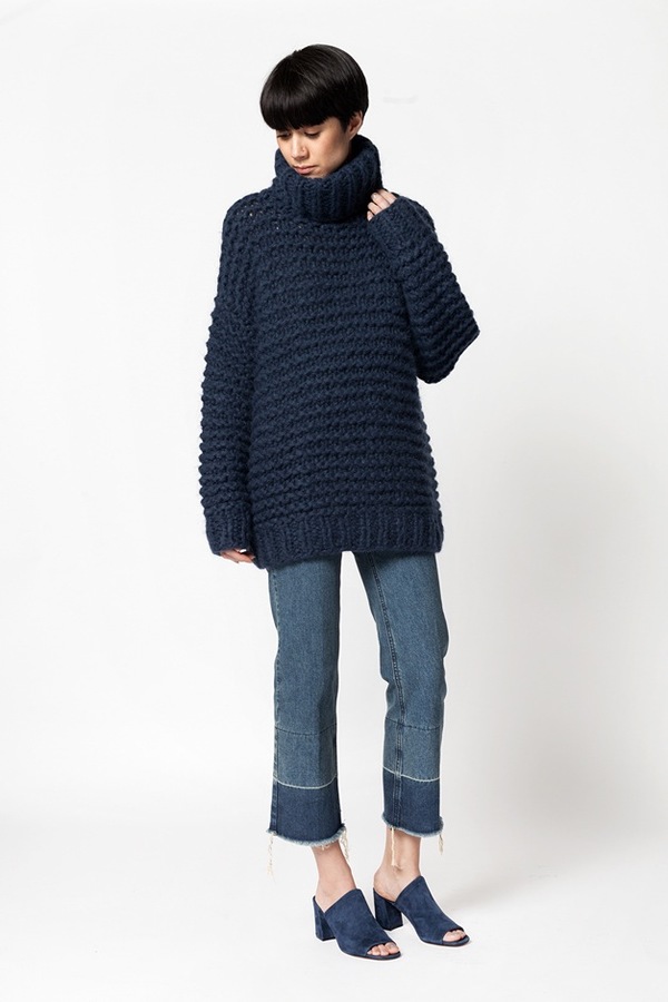 Ganni Walker St Rollneck - dress blue Ganni Walker St Rollneck - dress blue