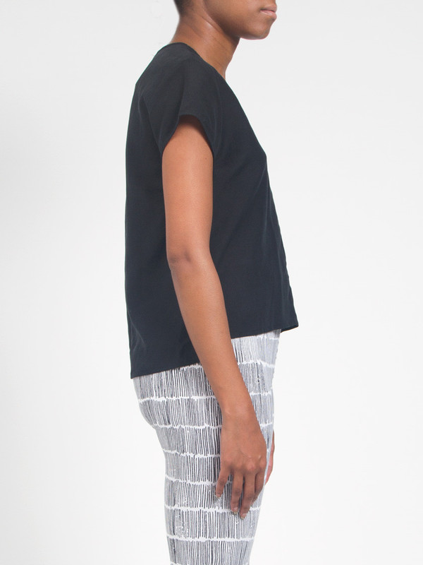 Ali Golden Cap Sleeve Top Black Ali Golden Cap Sleeve Top Black