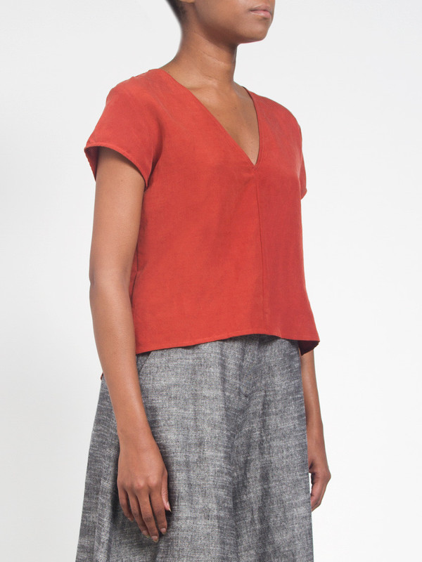 Ali Golden Cap Sleeve Top Rust Ali Golden Cap Sleeve Top Rust