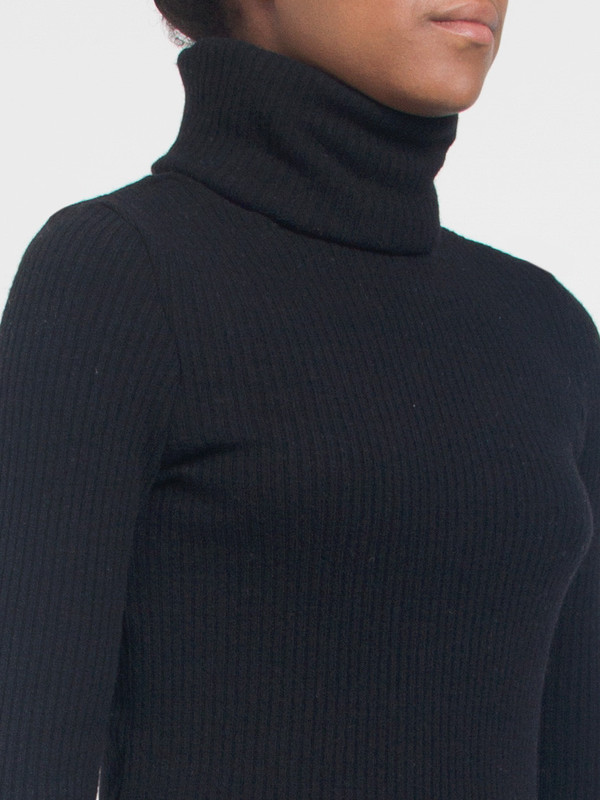 Rib Turtleneck Black Rib Turtleneck Black