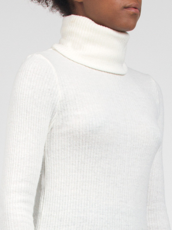 Rib Turtleneck White Rib Turtleneck White